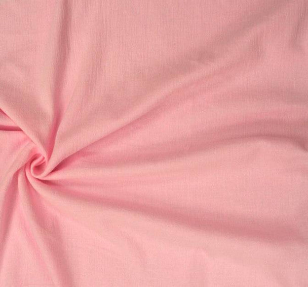1 Yard Cotton Gauze Pink Fabric, 48/50" Wide 100% Cotton