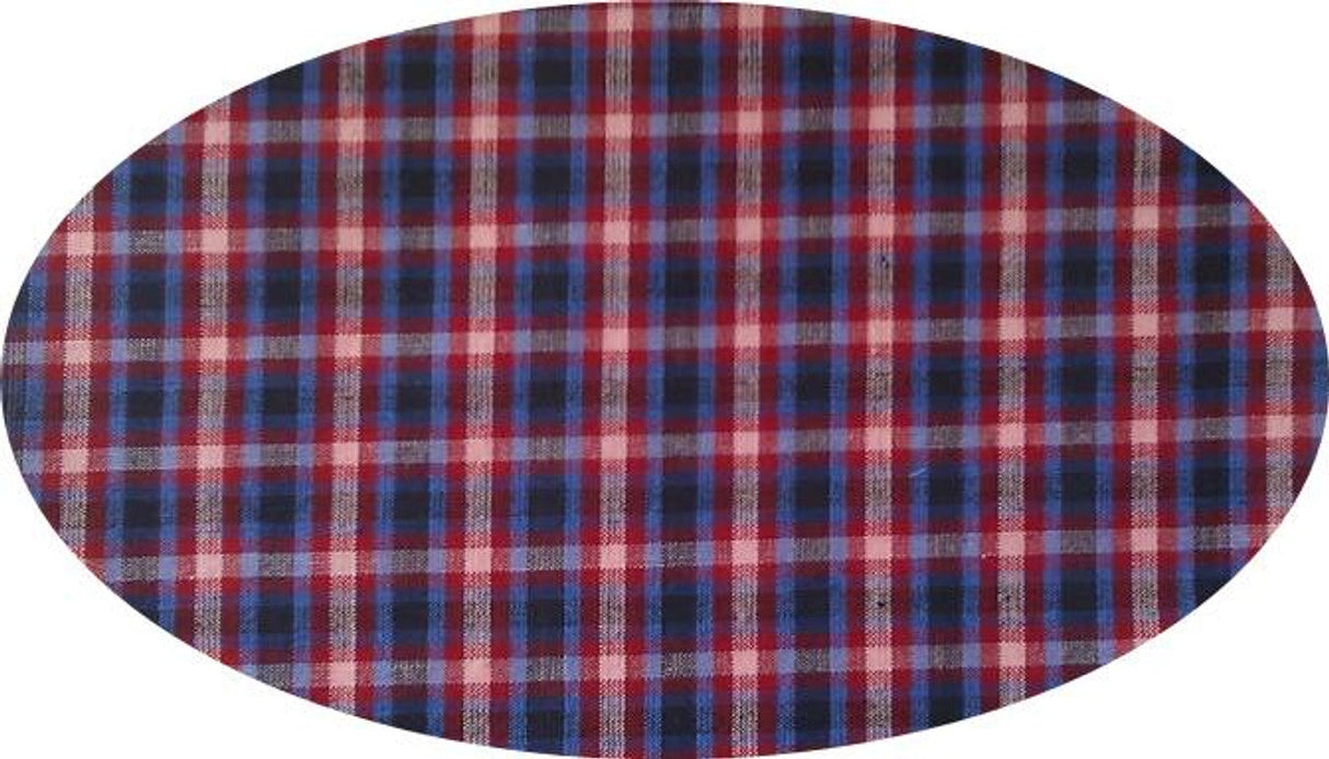 1 Yard Blue Red Black Cotton Plaid Fabric Yarn Dyed Brushed/Flat 40/42" Wide