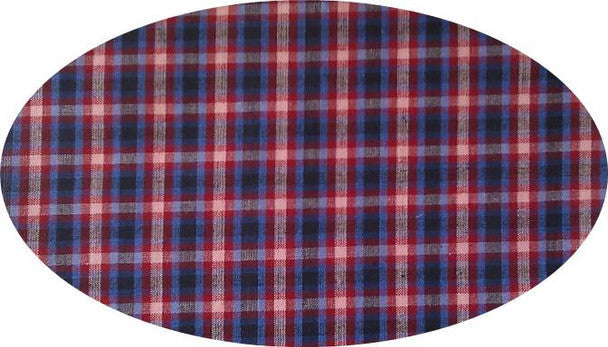 1 Yard Cotton Yarn Dyed Apparel Fabric, Blue/Black/Red, 40/42" Width, Brushed or Flat