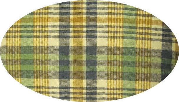 1 Yard Cotton Yarn Dyed Green/White/Navy Plaid Apparel Fabric, 40/42" Width