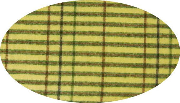 1 Yard Cotton Yarn Dyed Brushed or Flat Fabric, Lime/Green/Brown, 40/42" Wide Apparel Material