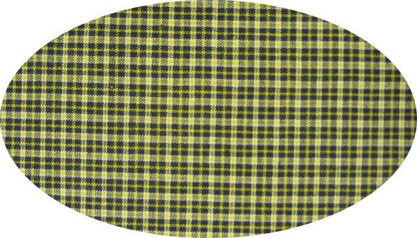 1 Yard Navy/Yellow Cotton Yarn Dyed Apparel Fabric, 40/42" Width, Brushed or Flat Finish