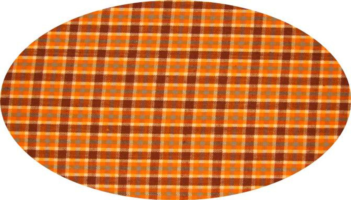 1 Yard Woven Cotton Fabric Orange/Brown Yarn Dyed Apparel Use 40/42" Wide