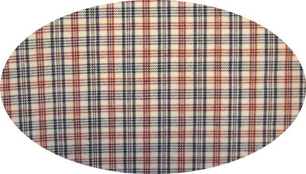1 Yard Red/White/Navy Cotton Yarn Dyed Apparel Fabric, 40/42" Width, Brushed or Flat Finish