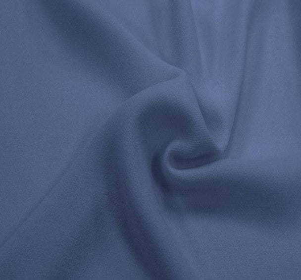 1 Yard Denim Blue Crepe Ellisa Fabric Lightweight 58/60 Inches Wide for Apparel