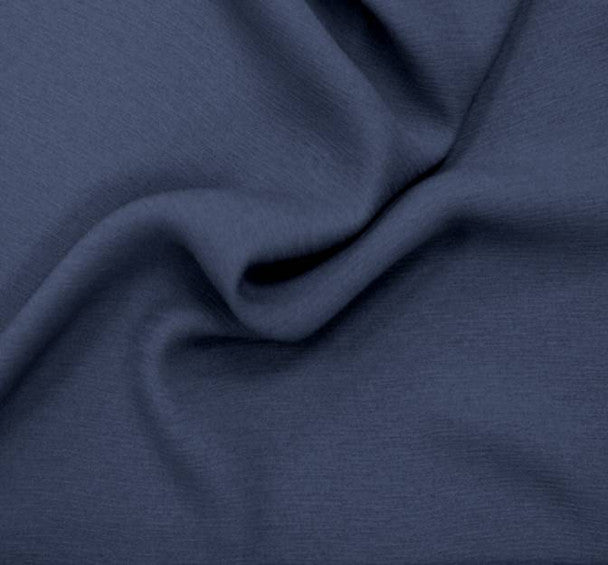 1 Yard Navy Crepe Ellisa Lightweight Polyester Fabric 58/60 Inches Wide for Clothing