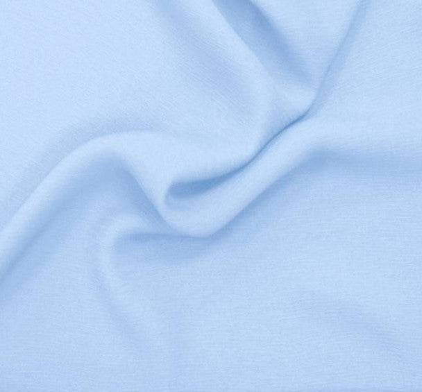 1 Yard Pale Blue Crepe Ellisa Fabric Lightweight 100% Polyester 58/60 Inches Wide