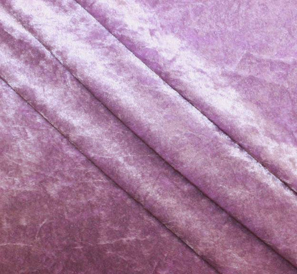 1 Yard legant Lilac Crushed Velour 58/60" Wide 160 GSM Polyester Fabric for Apparel & Crafts