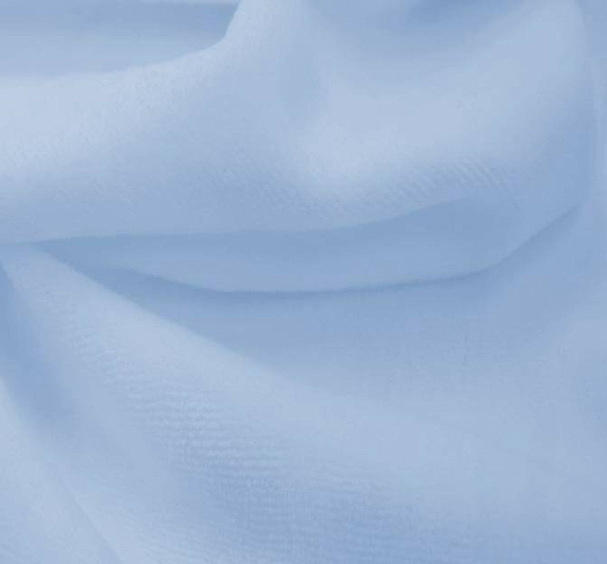 1 Yard CVC Velour Solid Baby Blue Fabric, 58/60? Wide Cotton Polyester Blend