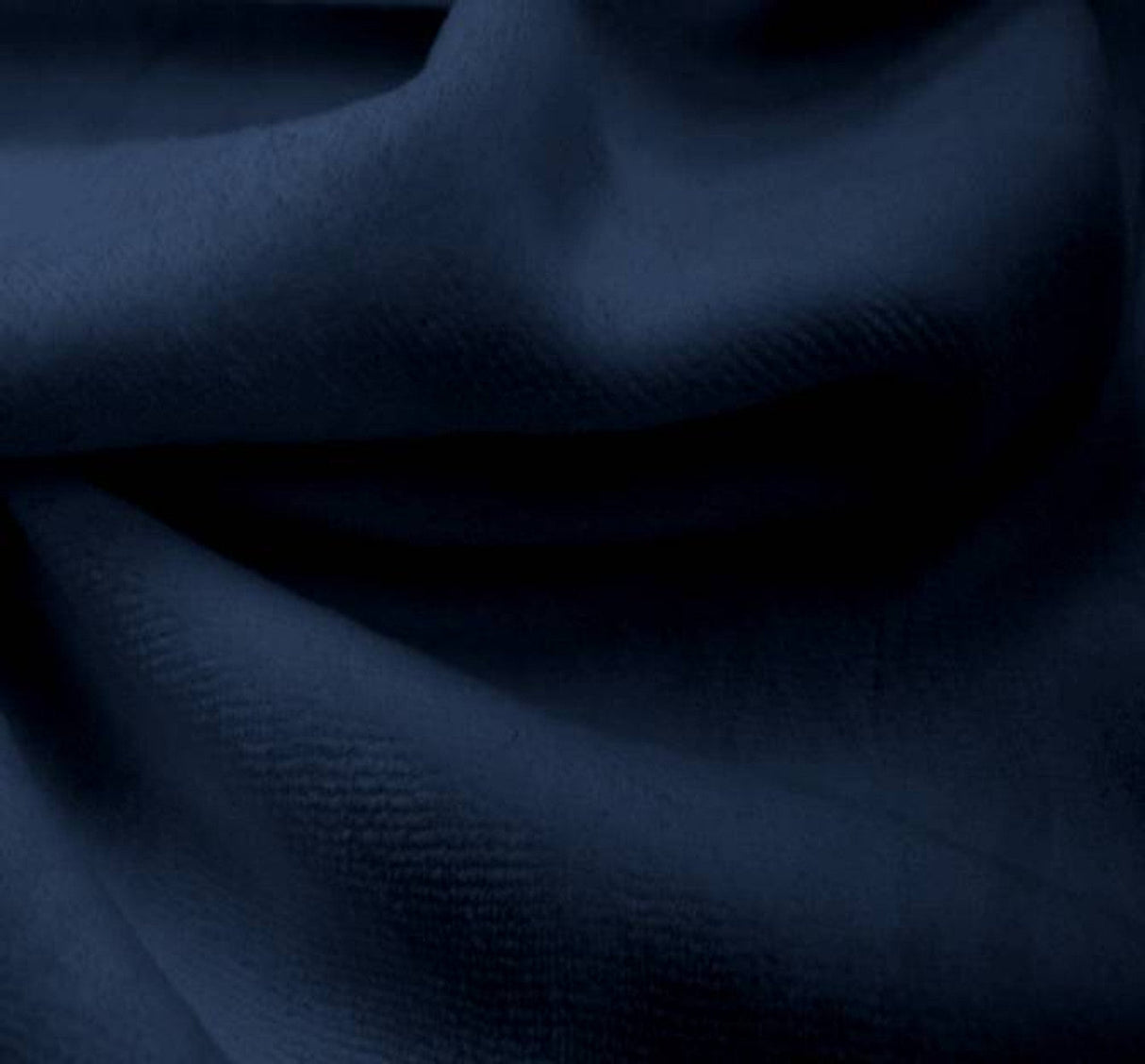 1 Yard CVC Velour Solid Navy Fabric, 58/60? Wide Cotton Polyester Blend