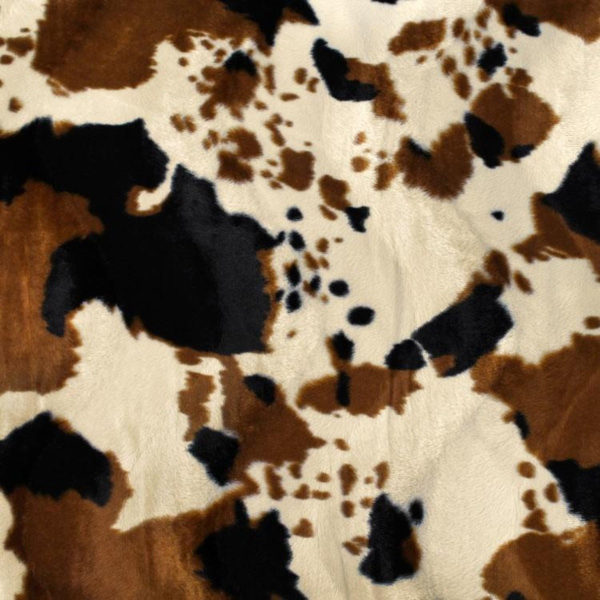 1 Yard Cow Print Velboa Faux Fur 100% Polyester