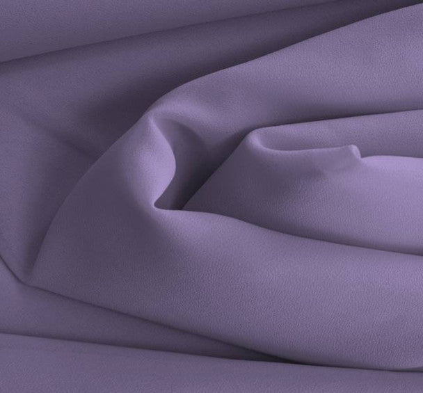 1 Yard Double Georgette Solid Lilac Fabric, Lightweight 58/60" Wide 100% Polyester for Apparel & Decor
