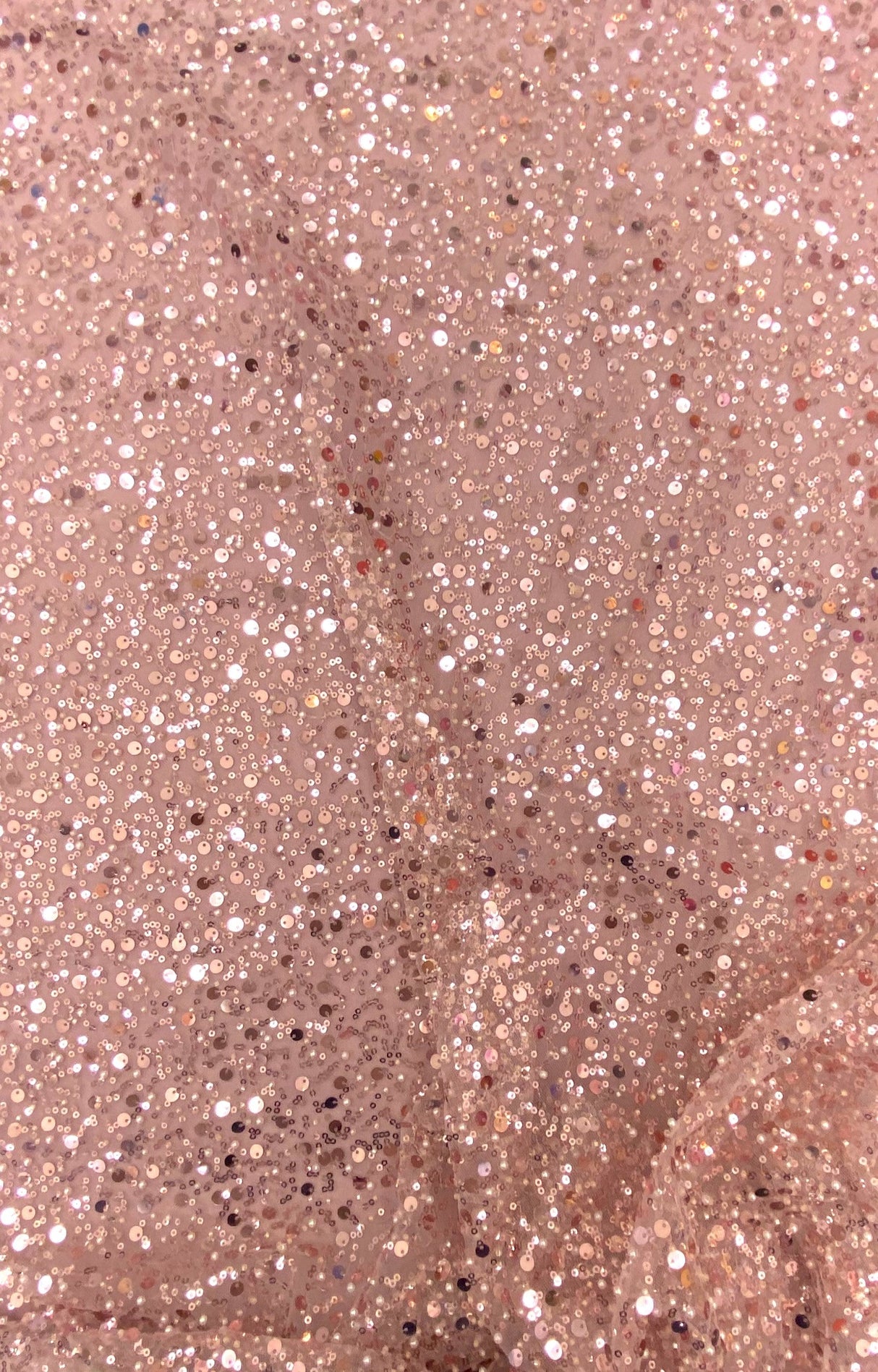 1 yard dusty rose mesh lace fabric with pearls sequins beads for dresses gowns 54'' width