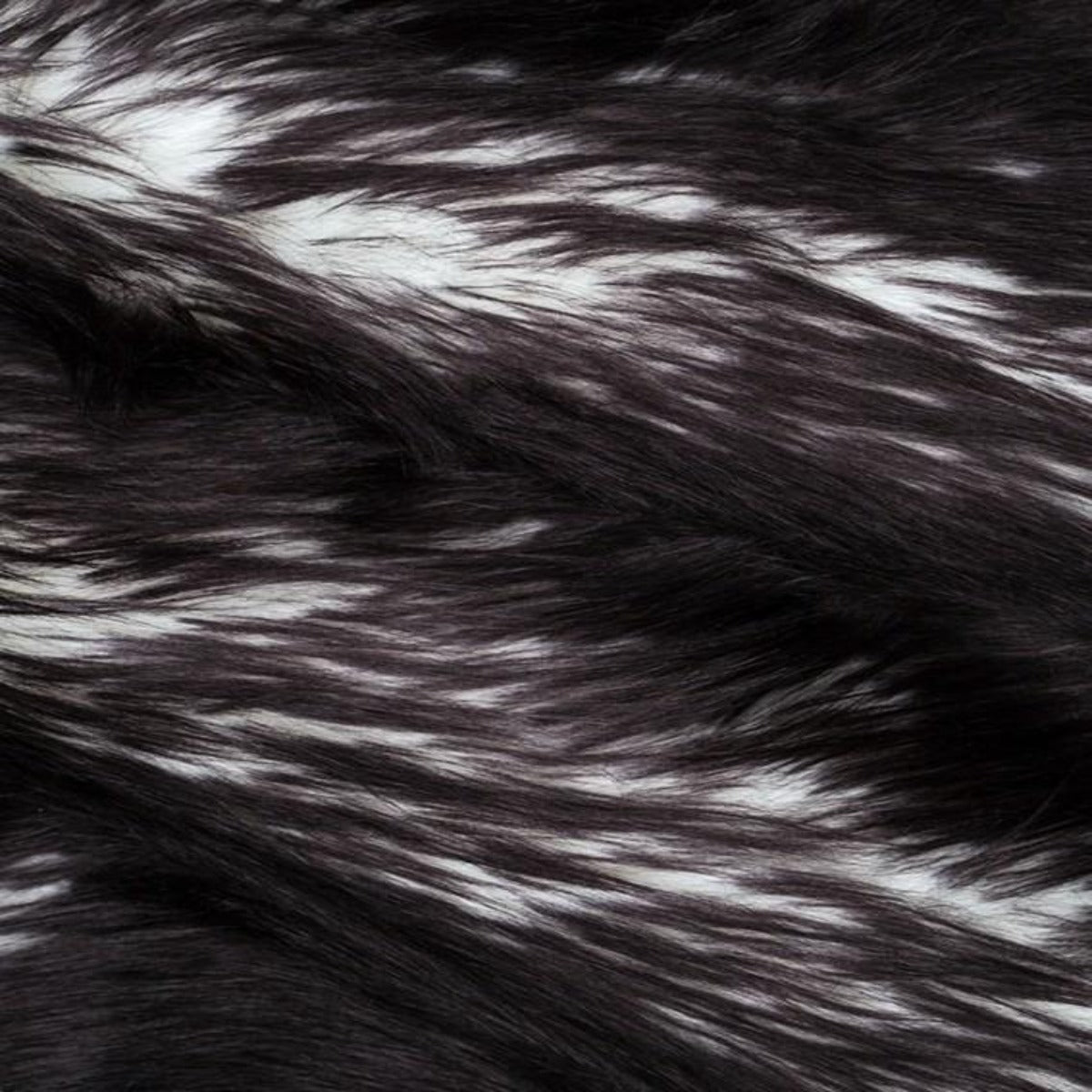 1 Yard Snow Luxury Two Tone Shaggy Faux Fur Fabric 58"/60" Width