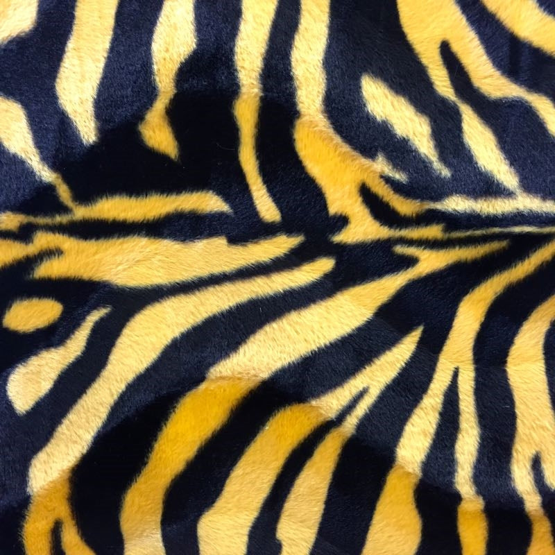 1 Yard Big Zebra Print Velboa Faux Fur Fabric 60" Width