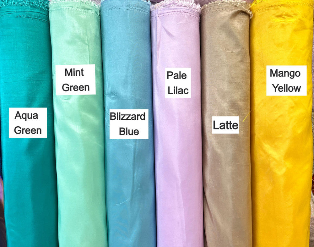 Taffeta Polyester Fabric - Aqua Green Solid, 58/59" Width (1 Yard)