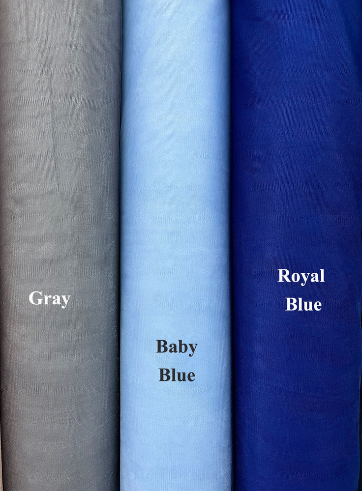 Crystal Tulle Mesh Polyester Tulle Fabric - Multiple Colors, Sheer Mesh, 58/59" Width (1 Yard)
