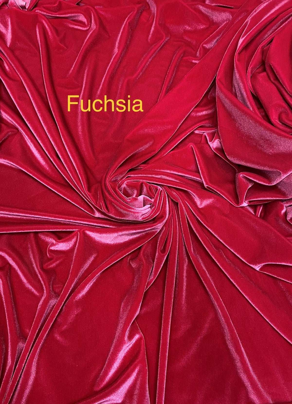 Hot Pink Stretch Velvet Fabric - Hot Pink, 58"-60" Width