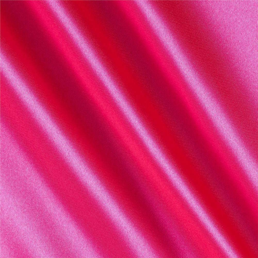 1 Yard Fuchsia Satin-Charmeuse Fabric 60? Inch Wide 100 Percent Polyester