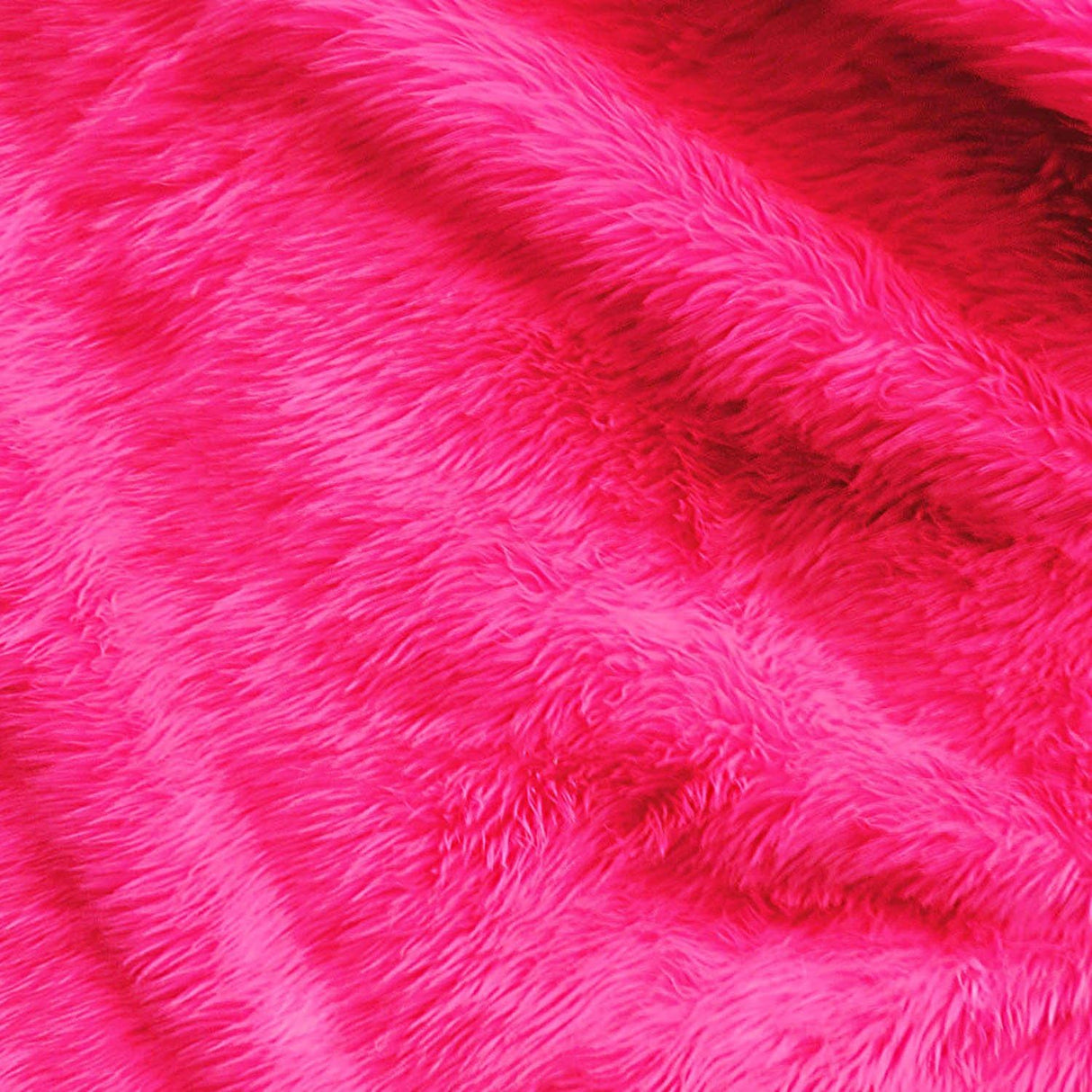 Fuchsia Faux Fur Fabric 1 Yard Luxury Shaggy Soft Decorative Craft Upholstery Home Décor