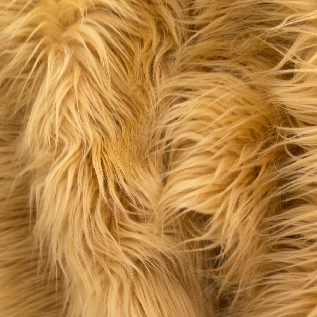 Gold Faux Fur Fabric 1 Yard Luxury Shaggy Soft Decorative Craft Upholstery Home Décor