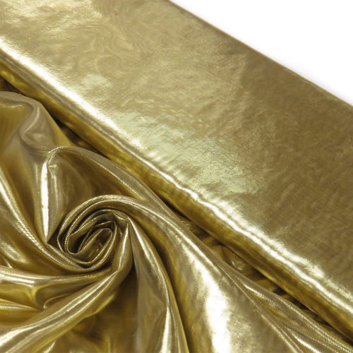1 Yard Gold Nylon Metallic Tissue Lame Fabric 60 Inches Wide Glam