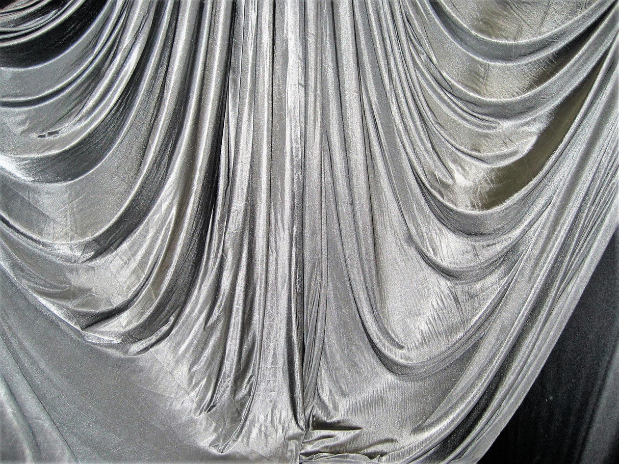 1 Yard Low Stretch Gray Polyester Fabric For Aerial Silks Hammocks Backdrops Crafts 108/120 Inch Wide