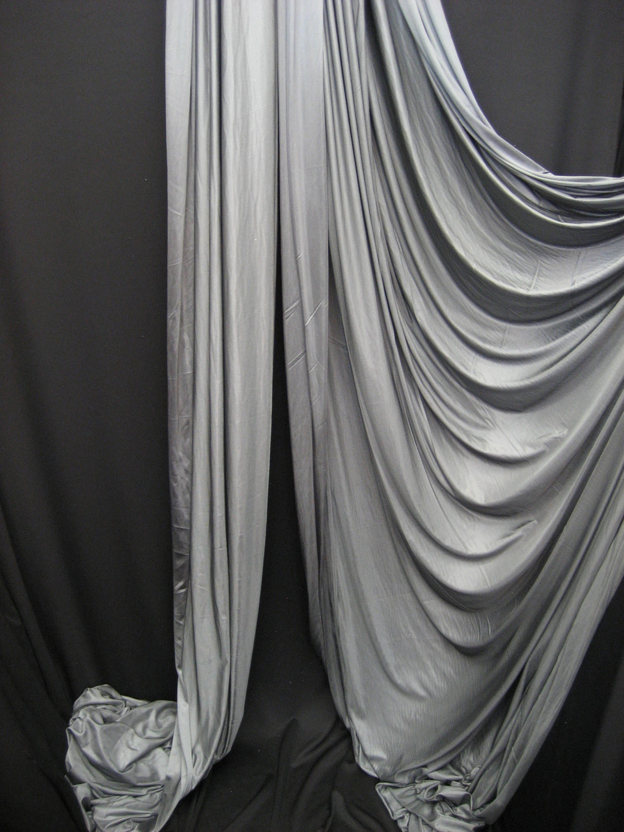1 Yard Low Stretch Gray Polyester Fabric For Aerial Silks Hammocks Backdrops Crafts 108/120 Inch Wide
