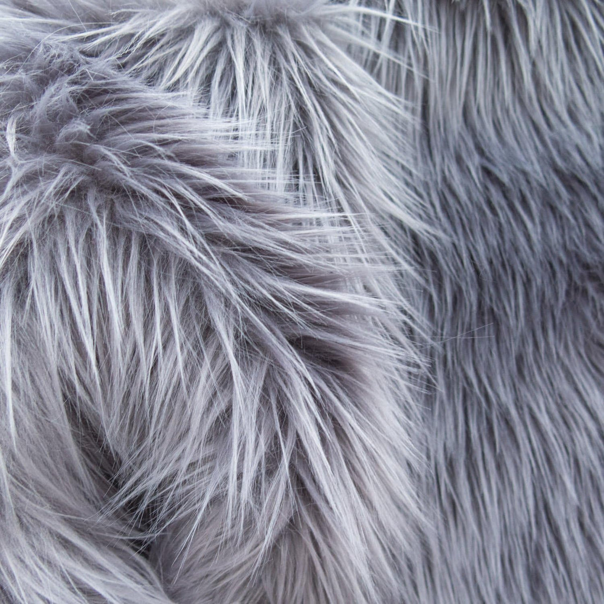 Gray Faux Fur Fabric 1 Yard Luxury Shaggy Soft Decorative Craft Upholstery Home Décor