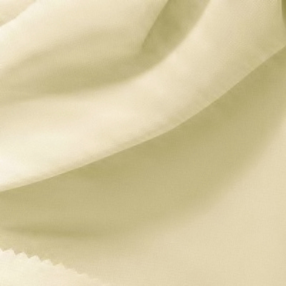 1 Yard Ivory Chiffon Fabric 58/60" Wide Lightweight Sheer Polyester for Apparel, Crafts & Event Décor