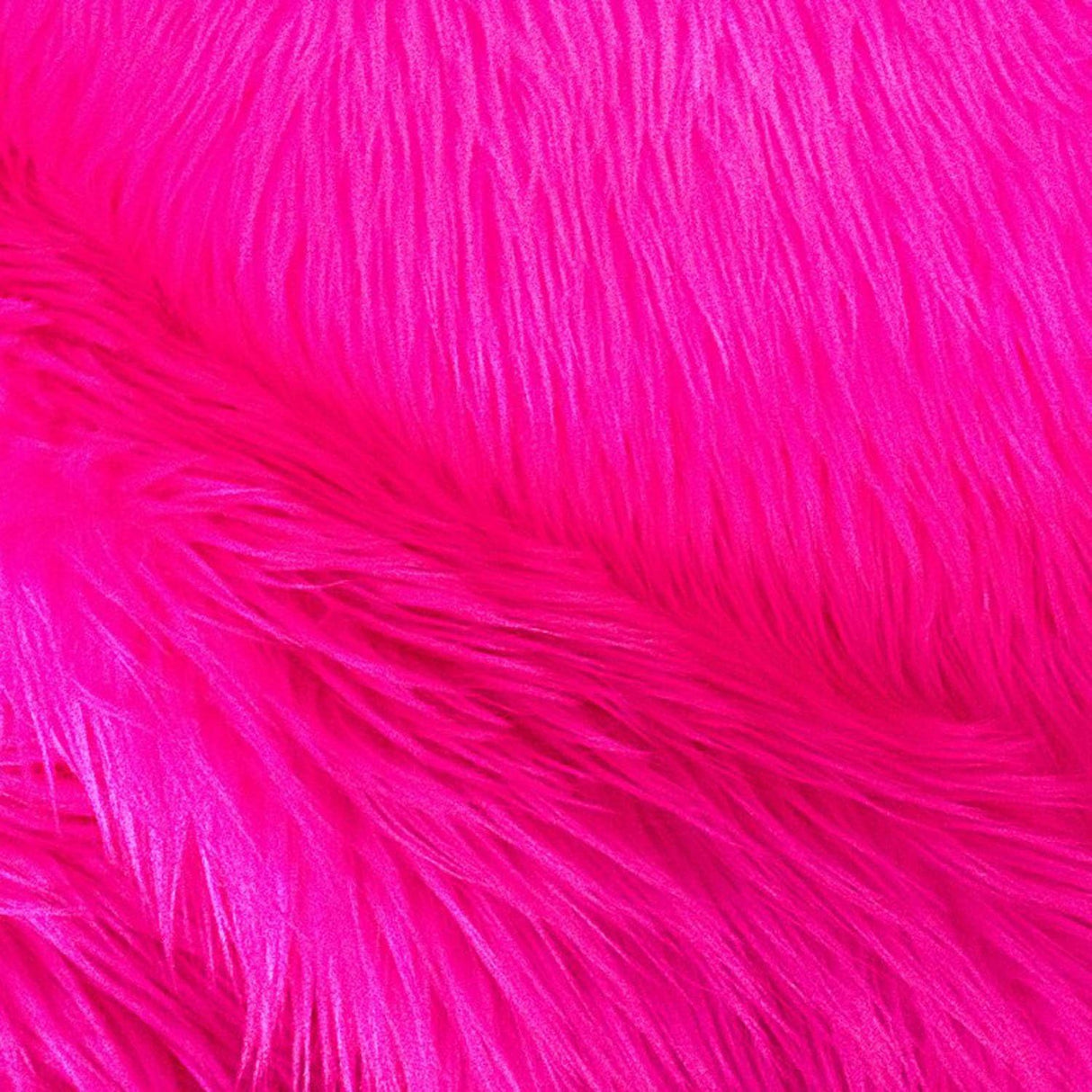 Hot Pink Faux Fur Fabric 1 Yard Luxury Shaggy Soft Decorative Craft Upholstery Home Décor