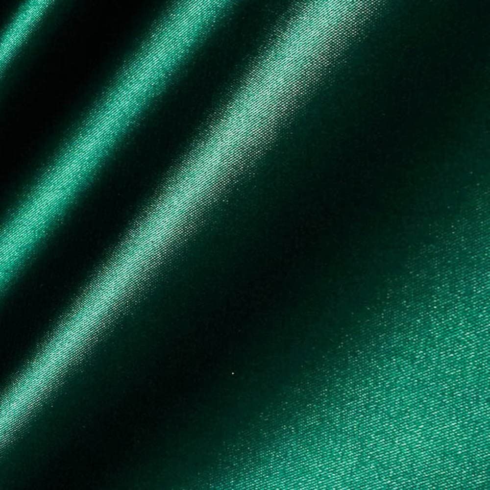 1 Yard Hunter Green Bridal Satin Fabric 60? Wide 100 Percent Polyester