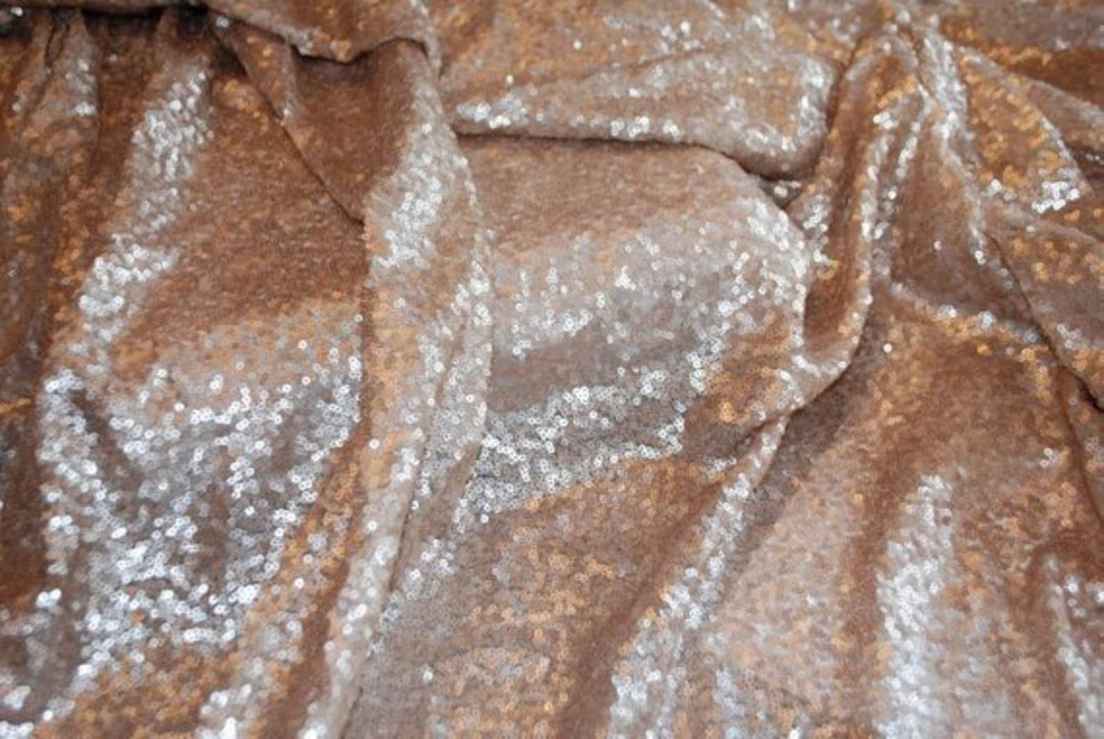 1 Yard Champagne Spangle/Glitz Sequins Fabric 55 Inch Width