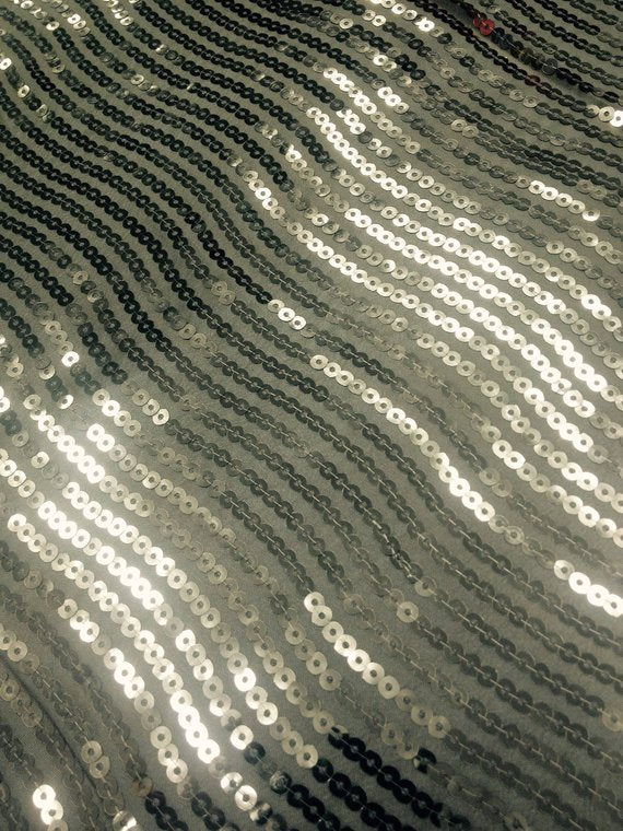 1 Yard Gold Taffeta Fabric with Hypnotic Sequins 50/52 Inch Width