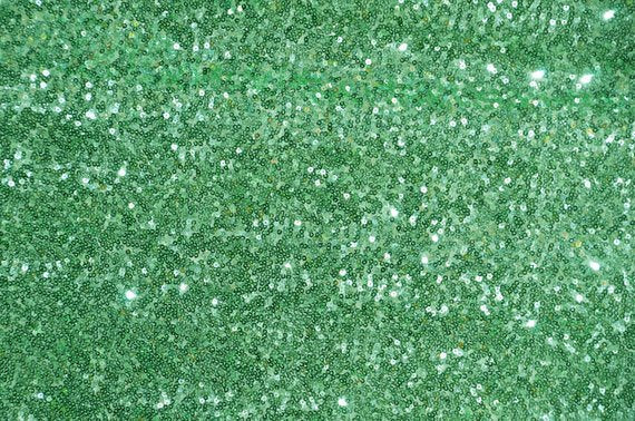 1 Yard Mint Green Spangle/Glitz Sequins Fabric 55 Inch Width