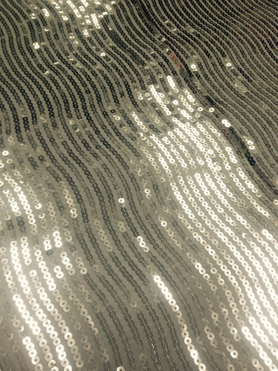 1 Yard Gold Taffeta Fabric with Hypnotic Sequins 50/52 Inch Width