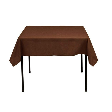 1 Yard Chocolate Square Tablecloth Washable Polyester for Square or Round Tables 60 Inch Width