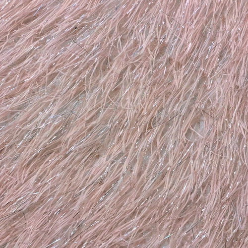 1 Yard Metallic Faux Fur Tinsel Ostrich Feather Fabric