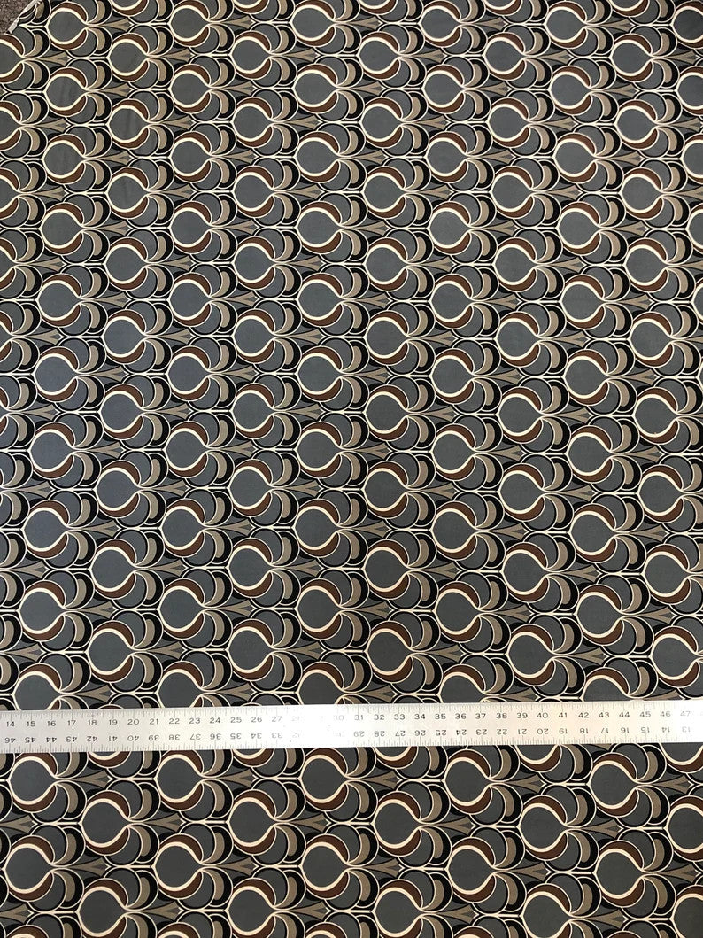 Geometric Print Polyester Spandex Fabric - Geometric Print, 58 To 60 Inches Wide