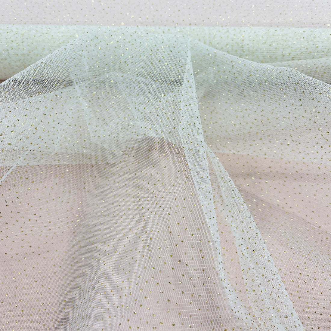 1 Yard 60" Wide Glitter Mesh Fabric Perfect for Bridal, Quinceanera & Dance Costumes