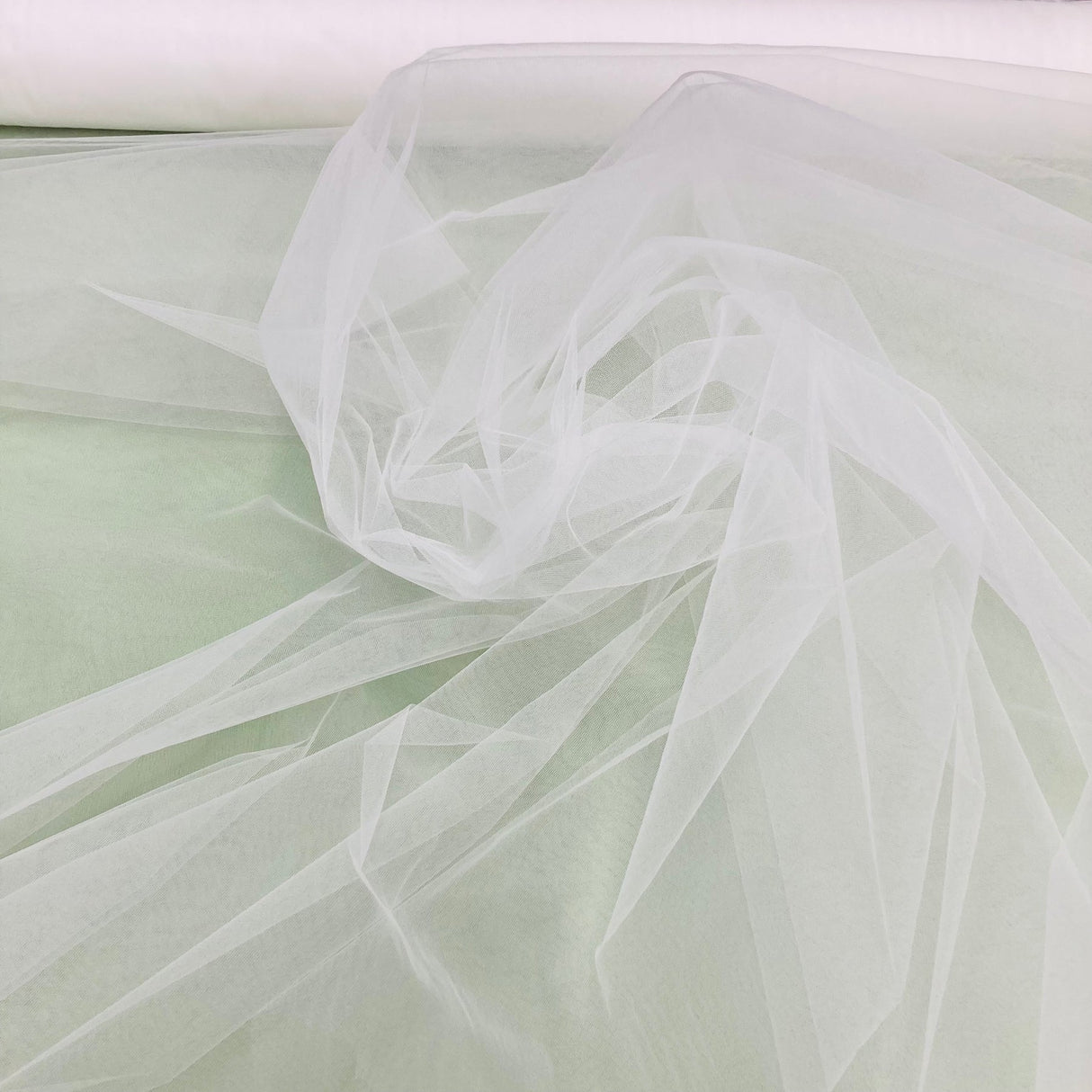 1 Yard White Tulle Net Bridal Veil Mesh Fabric 100 Percent Nylon Extra Wide 120 Inch Width