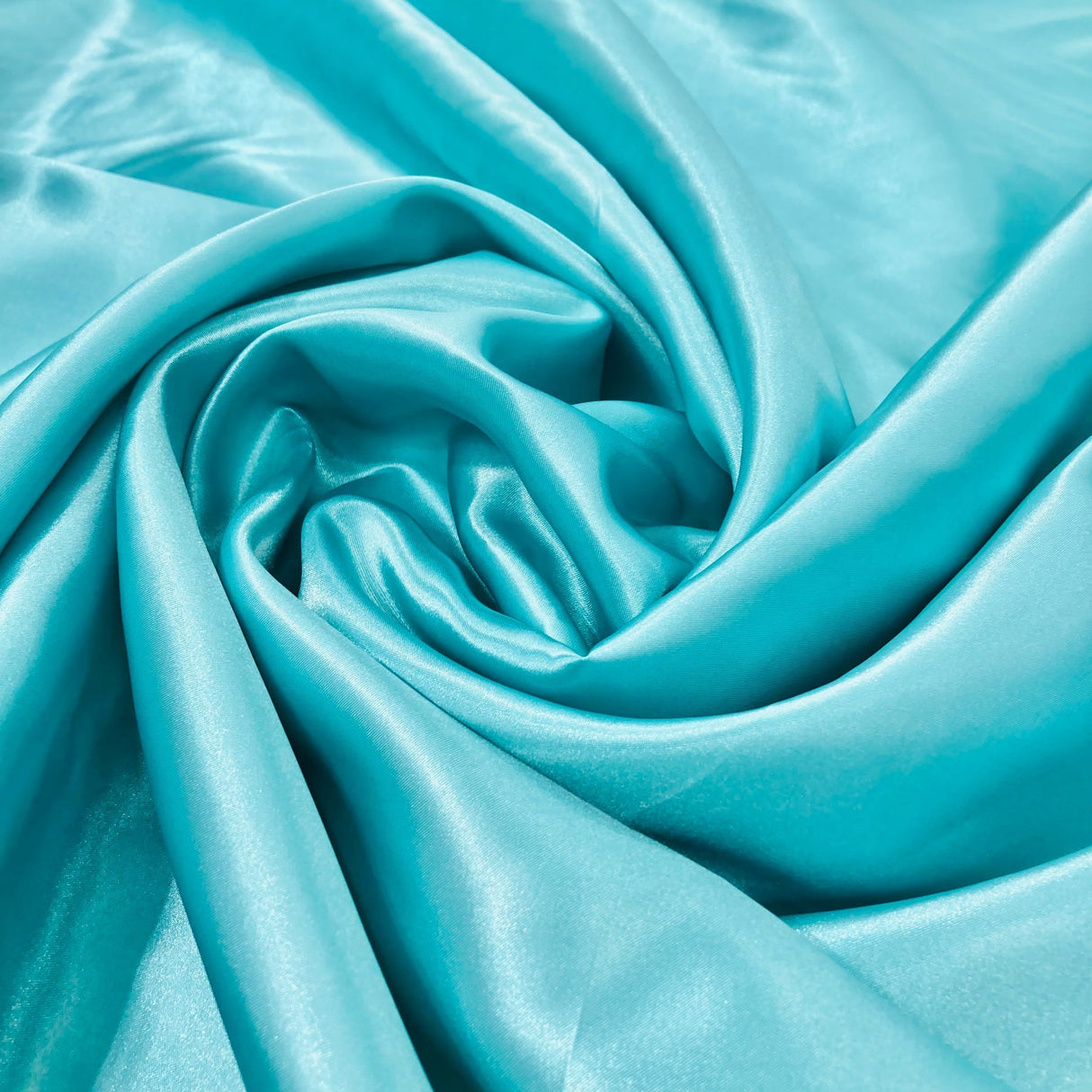 1 Yard Aqua Blue Charmeuse Medium Satin Lining Fabric Smooth Lightweight Material for Apparel and Décor 60 Inch Width