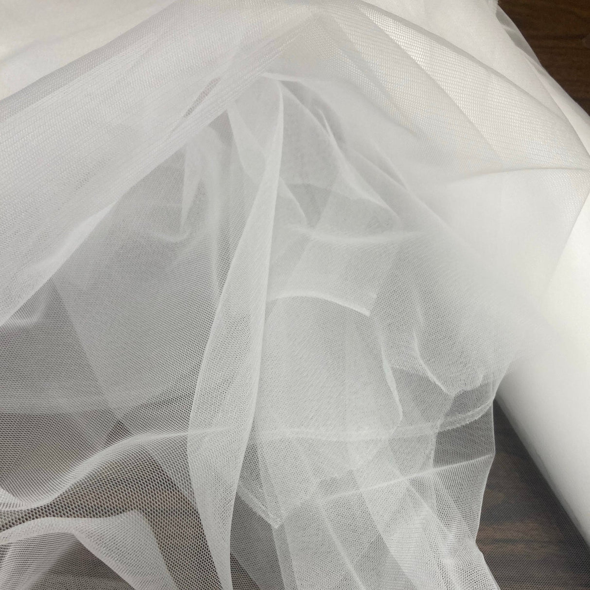 1 Yard White Stretch Nylon Net Mesh Fabric 60 Inch Width