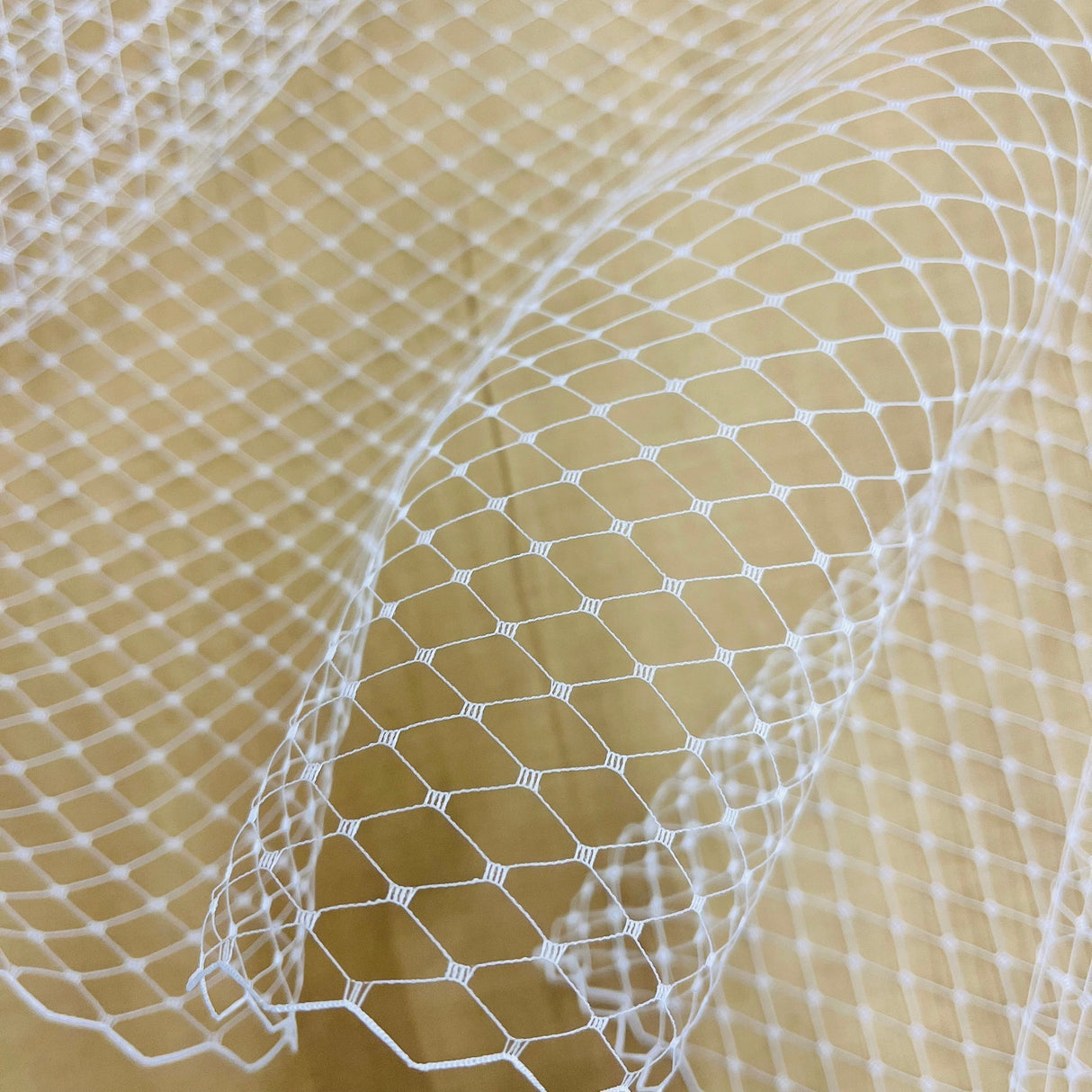 1 Yard White Bandeau Veil Tulle Birdcage Venetian Veil Mesh Fabric 9 Inch Width