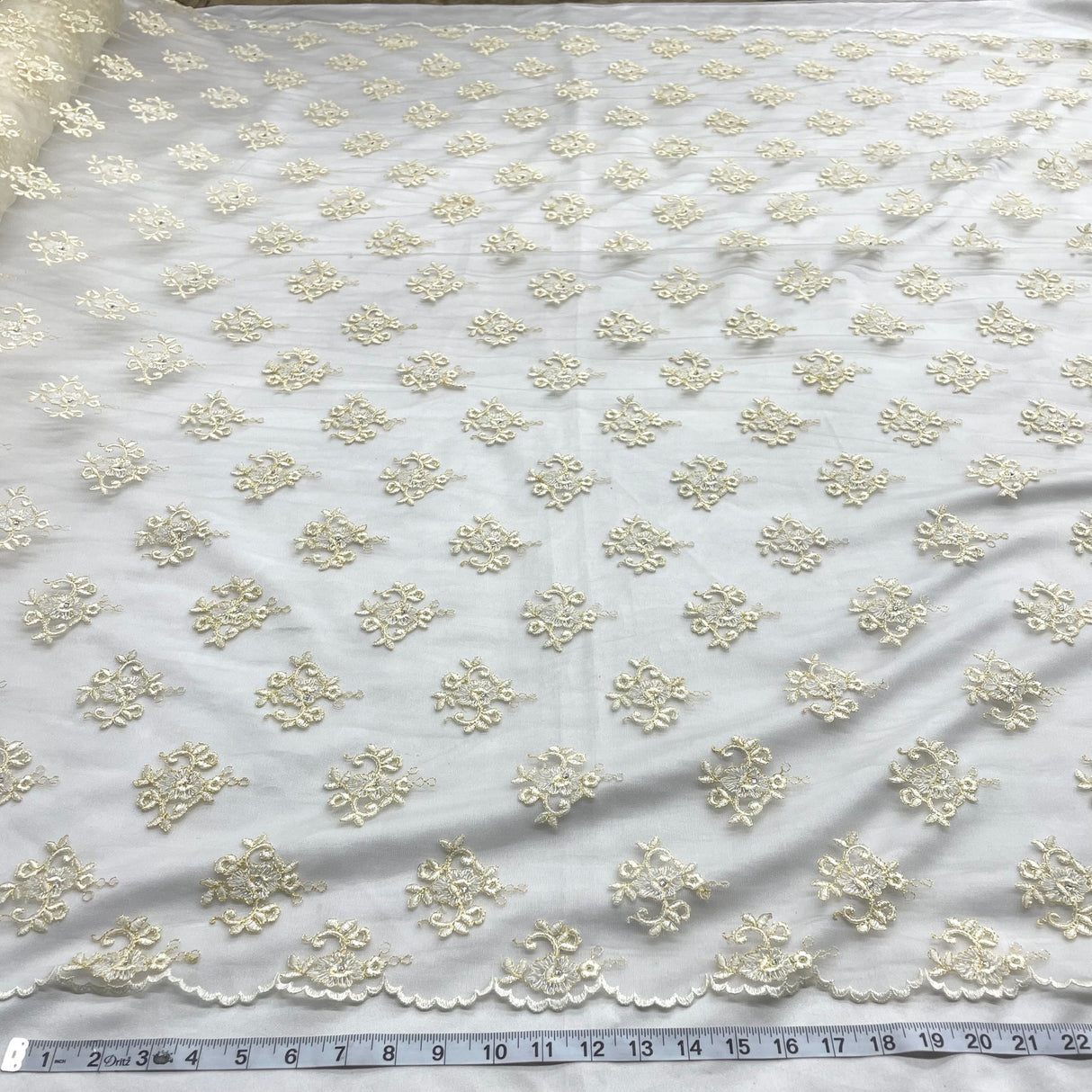 1 Yard Black Lilac Beaded Lace Fabric Embroidered on Polyester Net Mesh Elegant 52 Inch Width