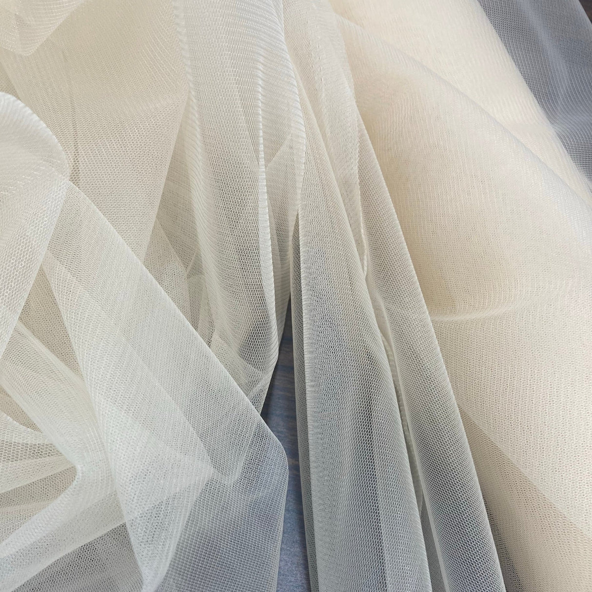 1 Yard White Stretch Nylon Net Mesh Fabric 60 Inch Width