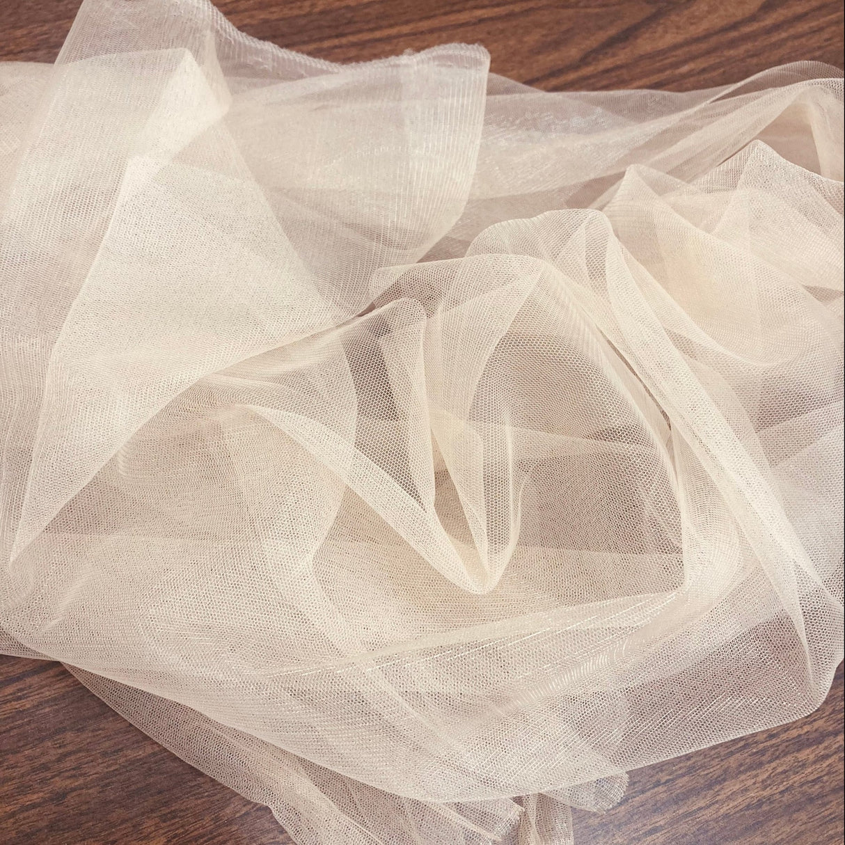 1 Yard White Stretch Nylon Net Mesh Fabric Durable Lightweight Soft Material 60 Inch Width