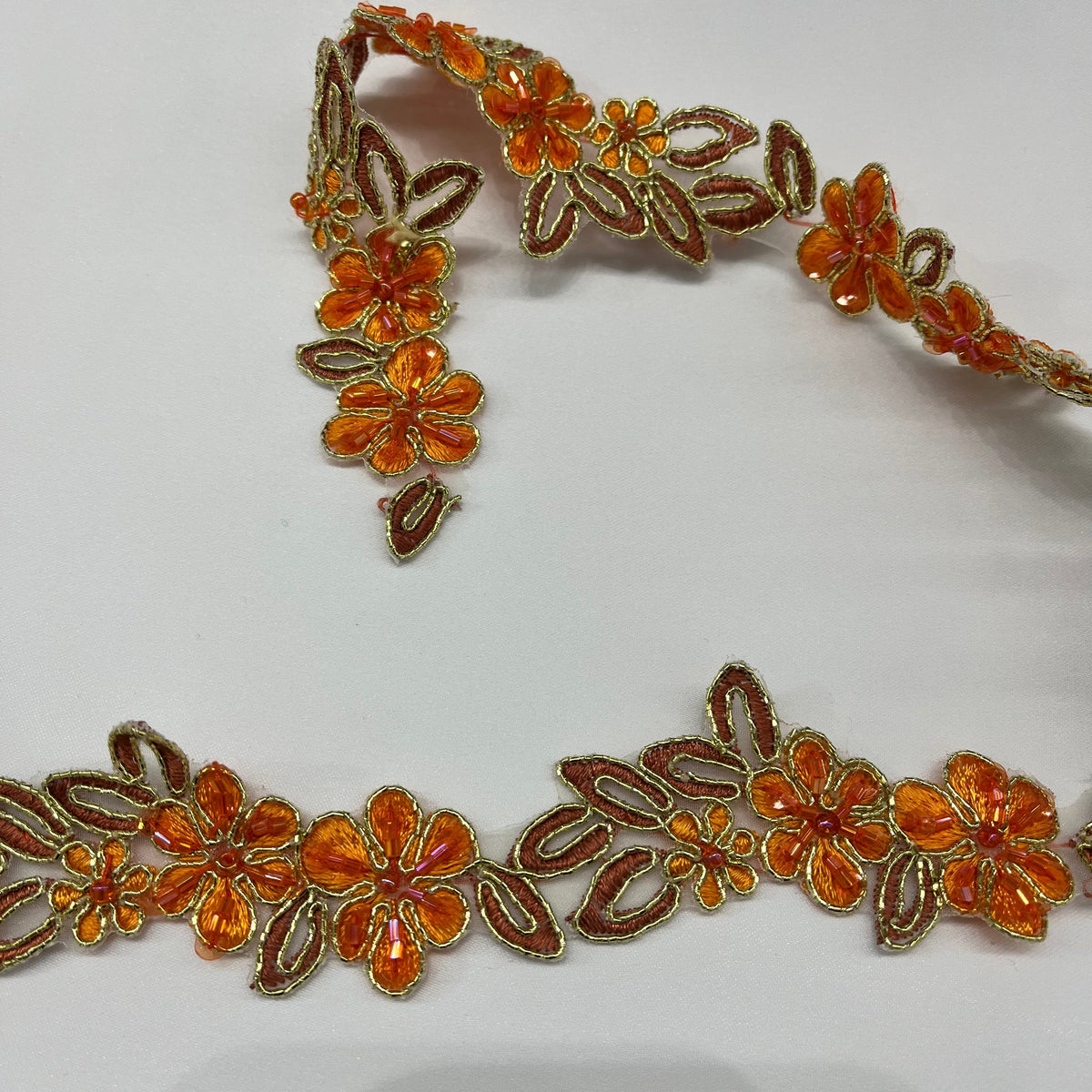 1 Yard Elegant Corded Bridal Lace Fabric, Embroidered on Soft 100% Polyester Net Mesh, Style 96028W