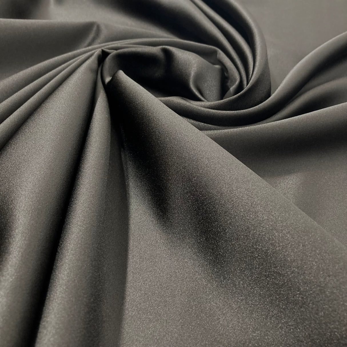 1 Yard Satin Bridal Fabric Black 60" 100 Percent Polyester