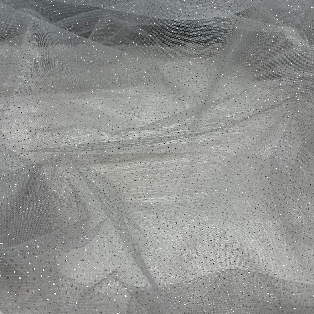 1 Yard 60" Wide Glitter Mesh Fabric Perfect for Bridal, Quinceanera & Dance Costumes